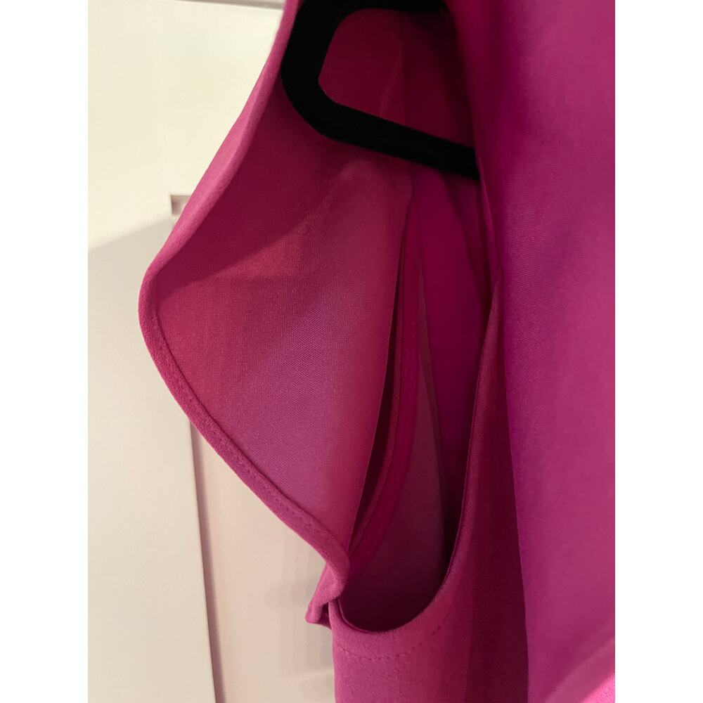 Donna Morgan Raspberry Ruffled Sleeves Shift Dress Plus Size 16 NWT Dressy - Picture 13 of 14